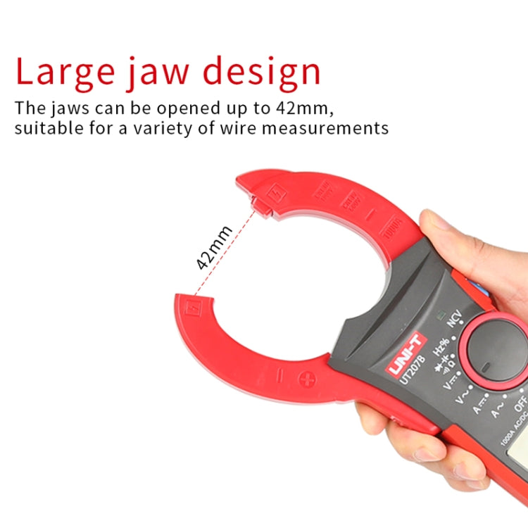 UNI-T UT205E 1000A 42mm Jaw Size Digital Clamp Meter AC DC Voltage Detector - Consumer Electronics by UNI-T | Online Shopping UK | buy2fix