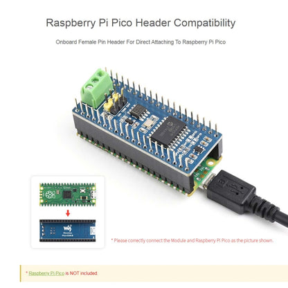 Waveshare For Raspberry Pi Pico CAN Bus Module (B),Enabling Long Range Communication Through SPI,23775 - Modules Expansions Accessories by Waveshare | Online Shopping UK | buy2fix