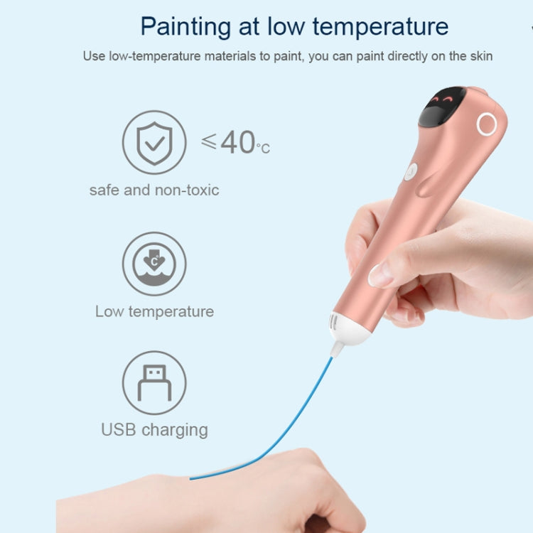 3D Printing Pen Low Temperature Painting Pen With 130m PCL(Pink) - Consumer Electronics by buy2fix | Online Shopping UK | buy2fix