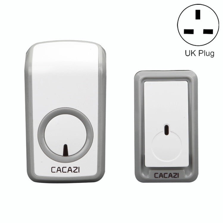 CACAZI W-899 Smart Home Wireless Doorbell Remote Control Doorbell, Style:UK Plug - Security by CACAZI | Online Shopping UK | buy2fix