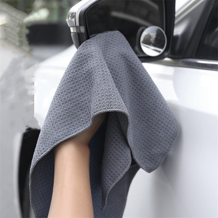 Pineapple Lattice Microfiber Lint-free Absorbent Honeycomb Car Washing Towel, Size:40x40cm(Orange) - Car washing supplies by buy2fix | Online Shopping UK | buy2fix