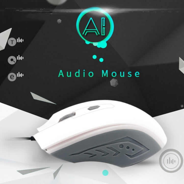 Pcsensor MOS4 4 Keys 2400DPI Game Intelligent Voice Recognition Input Mouse, Cable Length: 1.5m(Sound) - Wired Mice by Pcsensor | Online Shopping UK | buy2fix
