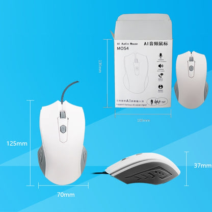 Pcsensor MOS4 4 Keys 2400DPI Game Intelligent Voice Recognition Input Mouse, Cable Length: 1.5m(Mute) - Wired Mice by Pcsensor | Online Shopping UK | buy2fix