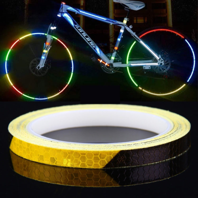 10 Rolls Bicycle Mountain Bike Motorcycle Sticker Car Contour Reflective Sticker Night Riding Reflective Sticker 1 x 800cm(Black Orange) - Decorative Accessories by buy2fix | Online Shopping UK | buy2fix