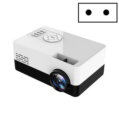 S261/J16 Home Mini HD 1080P Portable LED Projector, Support TF Card / AV / U Disk, Plug Specification:EU Plug(White Black) - Consumer Electronics by buy2fix | Online Shopping UK | buy2fix