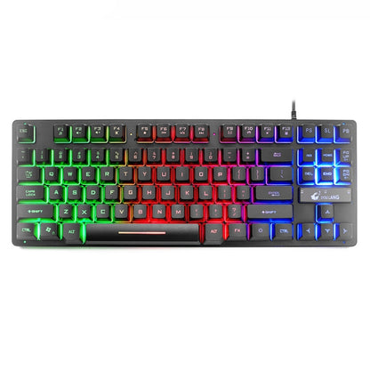 ZIYOULANG K16 87 Keys Colorful Mixed Light Gaming Notebook Manipulator Keyboard, Cable Length: 1.5m - Wired Keyboard by FREEDOM-WOLF | Online Shopping UK | buy2fix