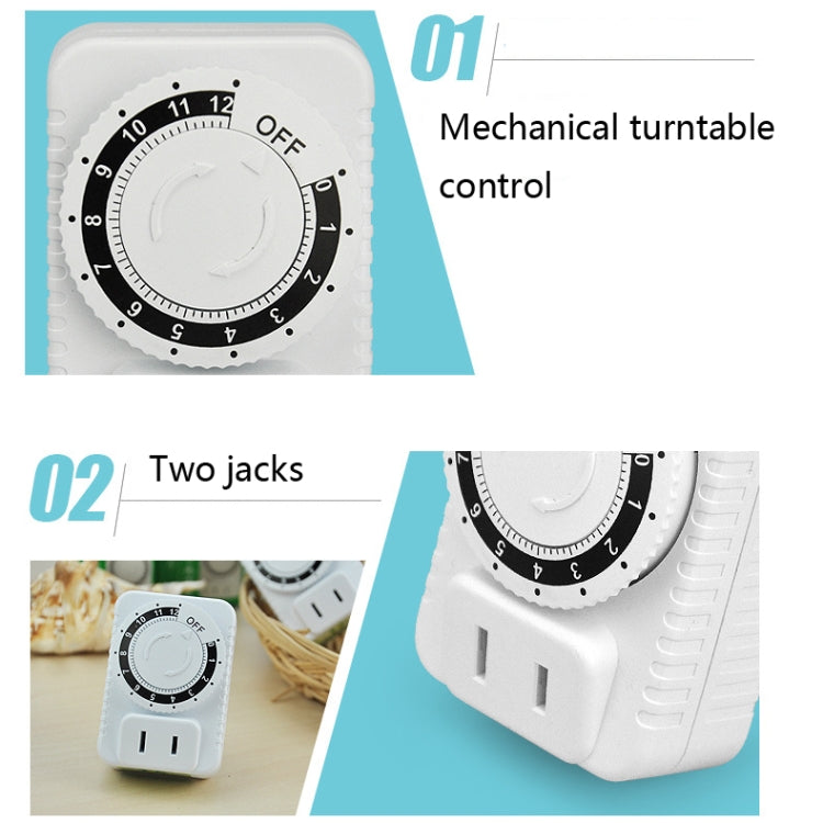 2 PCS ChangXin Electric Vehicle Timer Charger Mechanical Timer Socket Countdown Off Timer Socket(CX-05 110V) - Battery Charger by ChangXin | Online Shopping UK | buy2fix