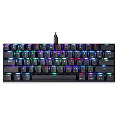 MOTOSPEED CK61 61 Keys  Wired Mechanical Keyboard RGB Backlight with 14 Lighting Effects, Cable Length: 1.5m, Colour: BOX Shaft - Wired Keyboard by MOTOSPEED | Online Shopping UK | buy2fix