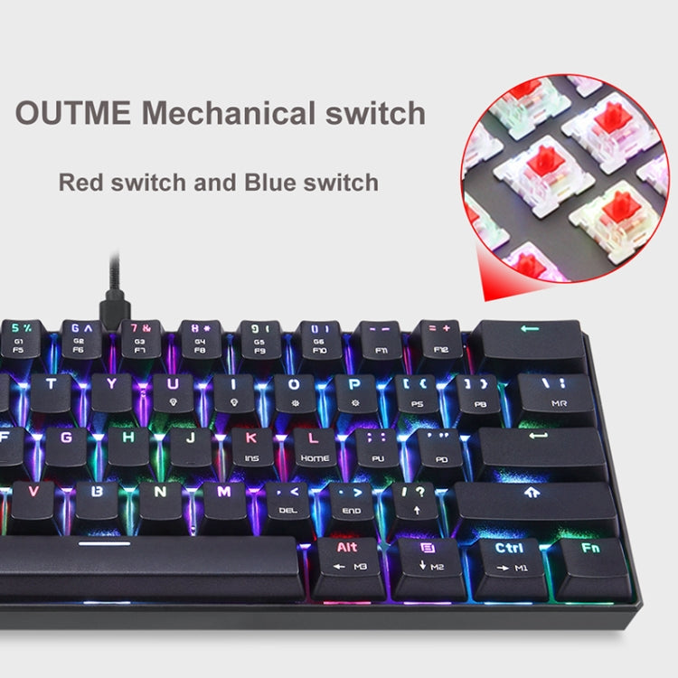 MOTOSPEED CK61 61 Keys  Wired Mechanical Keyboard RGB Backlight with 14 Lighting Effects, Cable Length: 1.5m, Colour: BOX Shaft - Wired Keyboard by MOTOSPEED | Online Shopping UK | buy2fix