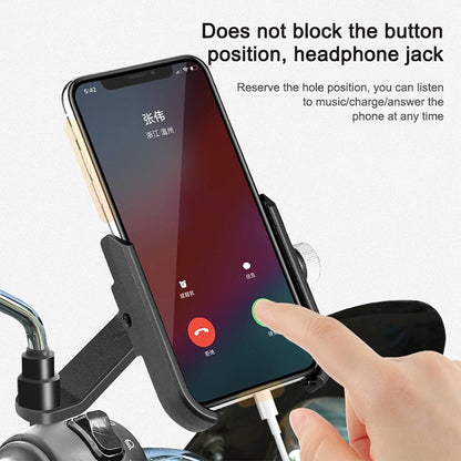 Bicycle Mobile Phone Holder Motorcycle Electric Car Navigation Mobile Phone Holder, Style:Rearview Mirrors(Silver) - Holders by buy2fix | Online Shopping UK | buy2fix