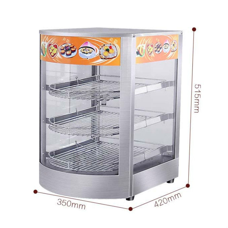 DH-1P Three-layer Electrical Heating Holding Cabinet Egg Tart Pizza Bread Food Heating Constant Temperature Holding Display Cabinet,  CN Plug - Home & Garden by buy2fix | Online Shopping UK | buy2fix