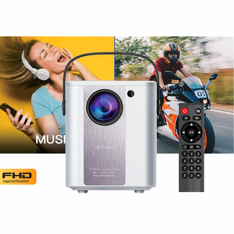 C500 Portable Mini LED Home HD Projector, Style:Basic Version(White) - Consumer Electronics by buy2fix | Online Shopping UK | buy2fix