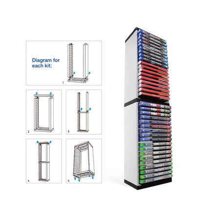 DOBE Console Game Cd Storage Rack Can Accommodate 36 Double-Layer Disc Racks For PS5 - Holder by DOBE | Online Shopping UK | buy2fix