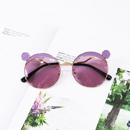 Fashion Kids Mouse Shape Sunglasses Children Tint Lens Ultraviolet-proof Polarized Sunglasses(Purple) - Outdoor & Sports by buy2fix | Online Shopping UK | buy2fix