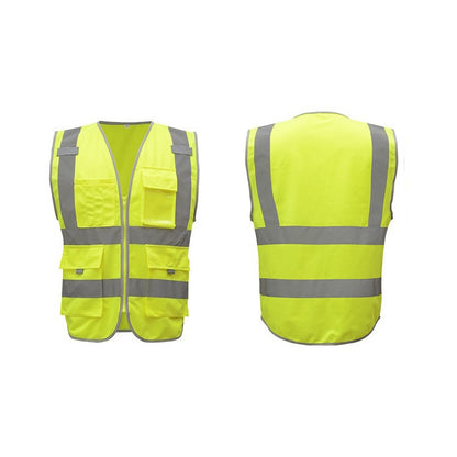Multi-pockets Safety Vest Reflective Workwear Clothing, Size:M-Chest 112cm(Yellow) - Reflective Safety Clothing by buy2fix | Online Shopping UK | buy2fix