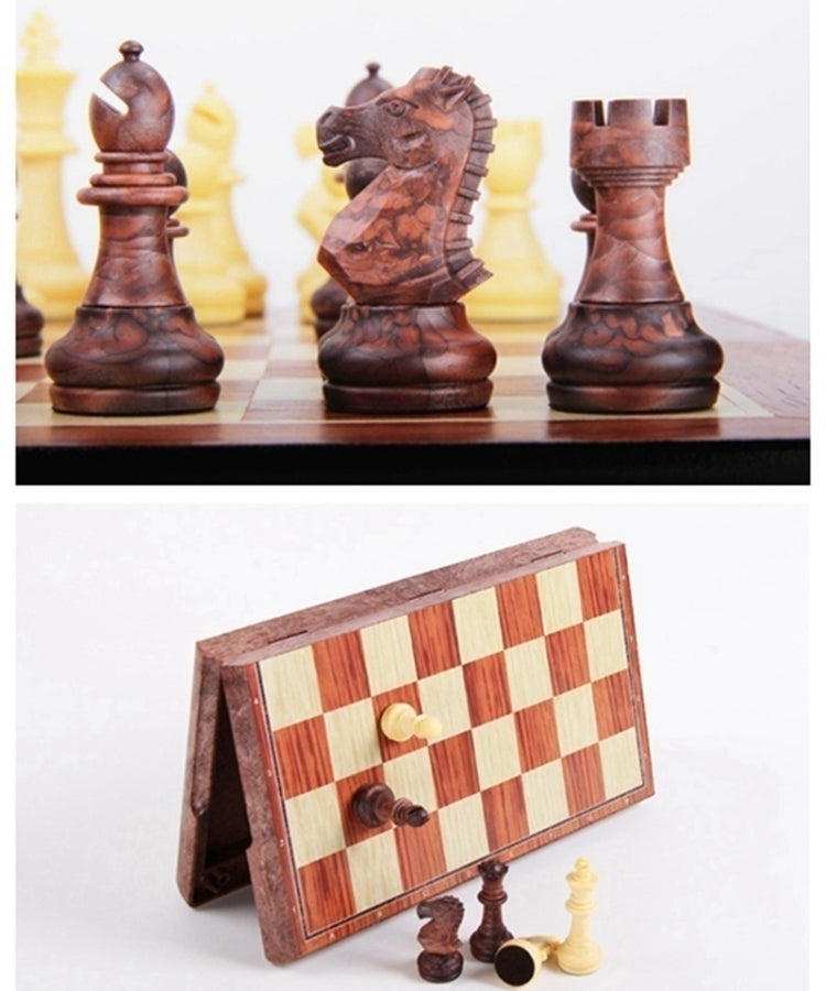Wooden Folding Chess Board Game - Table Games by buy2fix | Online Shopping UK | buy2fix