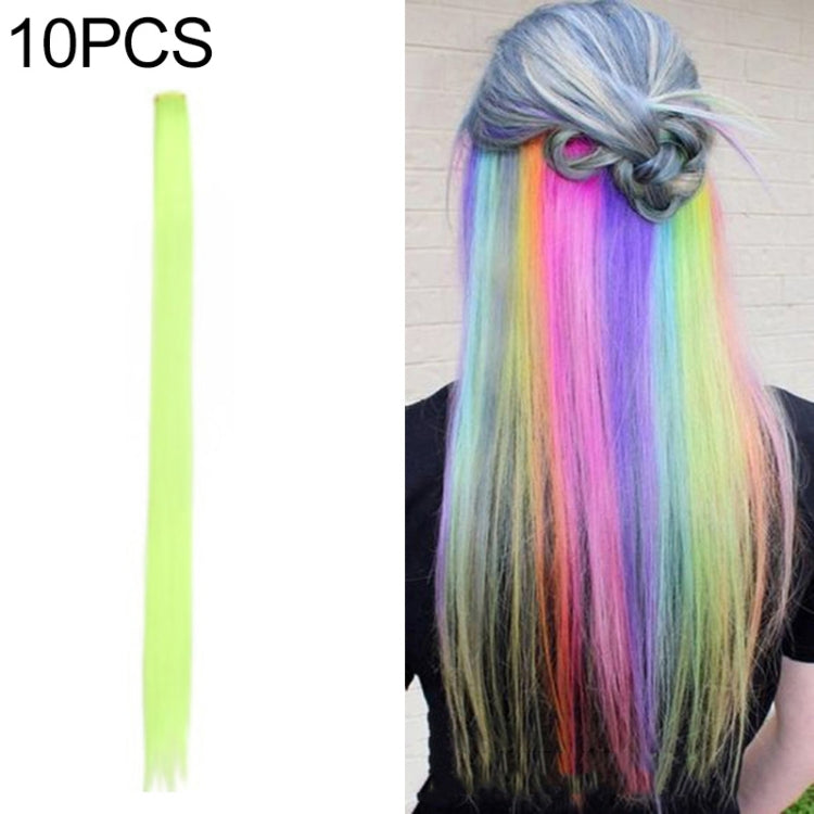 10 PCS Chemical Fiber Wig One-Step Gradient Color Single Card Wig, Stretched Length:24inches(49#) - Wigs by Alileader | Online Shopping UK | buy2fix