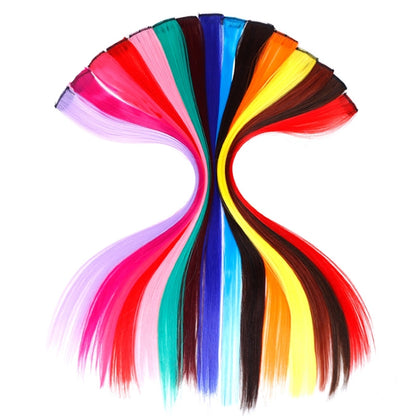 10 PCS Chemical Fiber Wig One-Step Gradient Color Single Card Wig, Stretched Length:24inches(29#) - Wigs by Alileader | Online Shopping UK | buy2fix