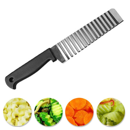 2 PCS Stainless Steel Wave Knife Professional Potato Cutting Machine - Home & Garden by buy2fix | Online Shopping UK | buy2fix
