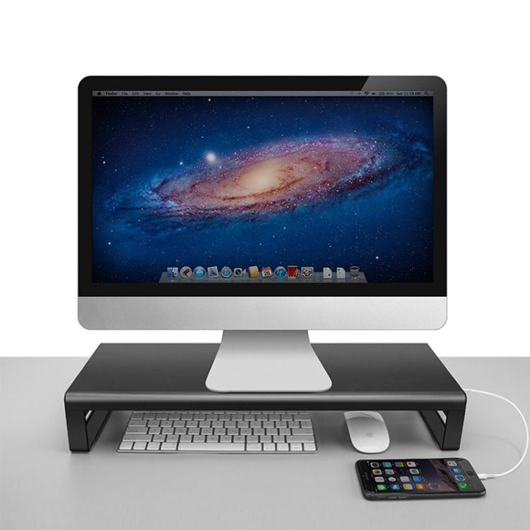 Vaydeer Metal Display Increase Rack Multifunctional Usb Wireless Laptop Screen Stand, Style:L-Top Configuration-Black(2xSplitter+8xUSB3.0) - Laptop Stand by Vaydeer | Online Shopping UK | buy2fix