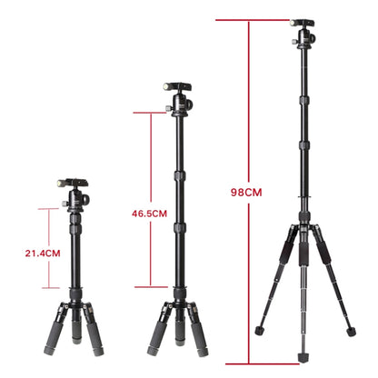 Xiletu FM5S-MINI 5-Section Folding Legs Mini Desktop Tripod Mount(Black) - Tripods by Xiletu | Online Shopping UK | buy2fix