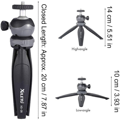 Xiletu XS-20 Desktop Ultra Convenient Lightweight Mini Mobile Phone Live Tripod - Stand by buy2fix | Online Shopping UK | buy2fix