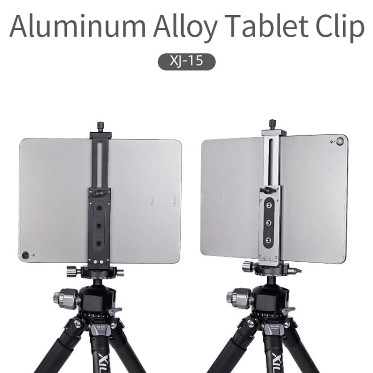 Xiletu Xj15 Live Broadcast Desktop Full Metal Tripod Mount Tablet Pc Phone Clamp With 1/4 Inch Screw Holes & Cold Shoe Base(Silver Grey) - Camera Accessories by Xiletu | Online Shopping UK | buy2fix