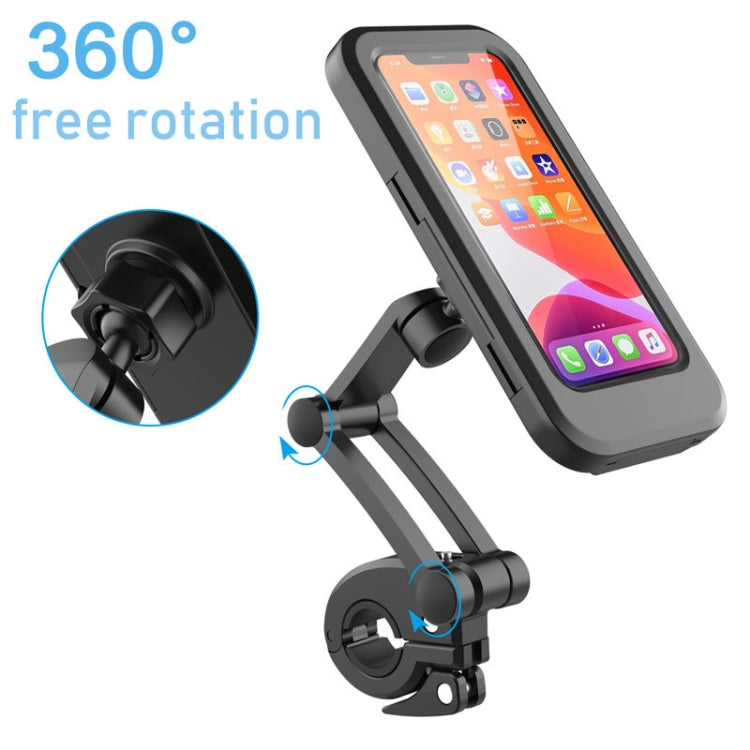 Motorcycle Rearview Mirror Mobile Phone Bracket Locomotive Mobile Phone Bracket Bicycle Handle Waterproof Bracket - Holders by buy2fix | Online Shopping UK | buy2fix