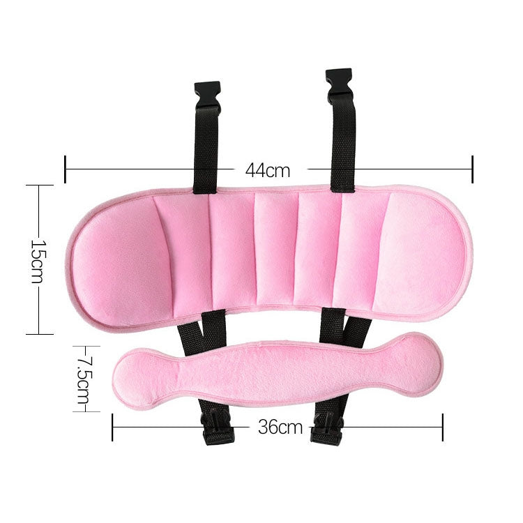 Child Car Seat Head Support Comfortable Safe Sleep Solution Pillows Neck Travel Stroller Soft Cushion(Pink) - Seat Belts & Padding by buy2fix | Online Shopping UK | buy2fix