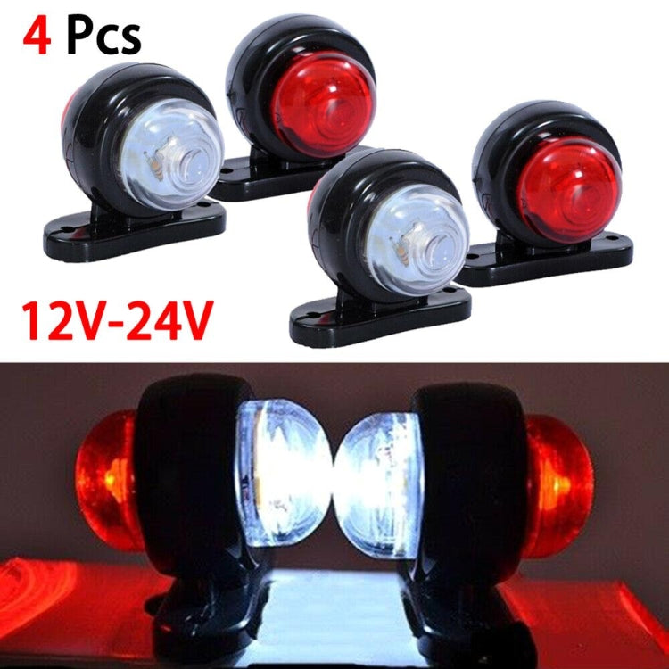 2 PCS X9 12-24V Mini Double-Sided Red And White Truck Side Lights Modified Special Side Lights - Clearance Lights by buy2fix | Online Shopping UK | buy2fix