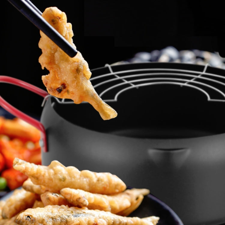 Tempura Hot Pot Household Fryer Pot Non-Stick Pan With Filter Holder, Specification:20cm without Clip - Home & Garden by buy2fix | Online Shopping UK | buy2fix