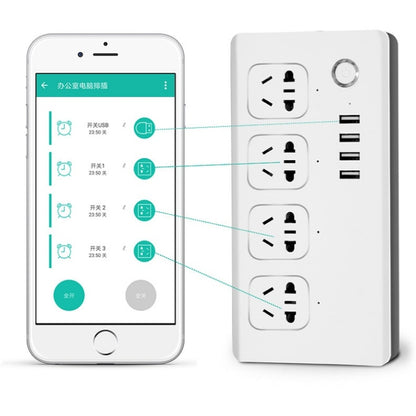 Home Office Wifi Mobile Phone Remote Control Timer Switch Voice Control Power Strip, Line length: 1.5m(AU Plug) - Consumer Electronics by buy2fix | Online Shopping UK | buy2fix