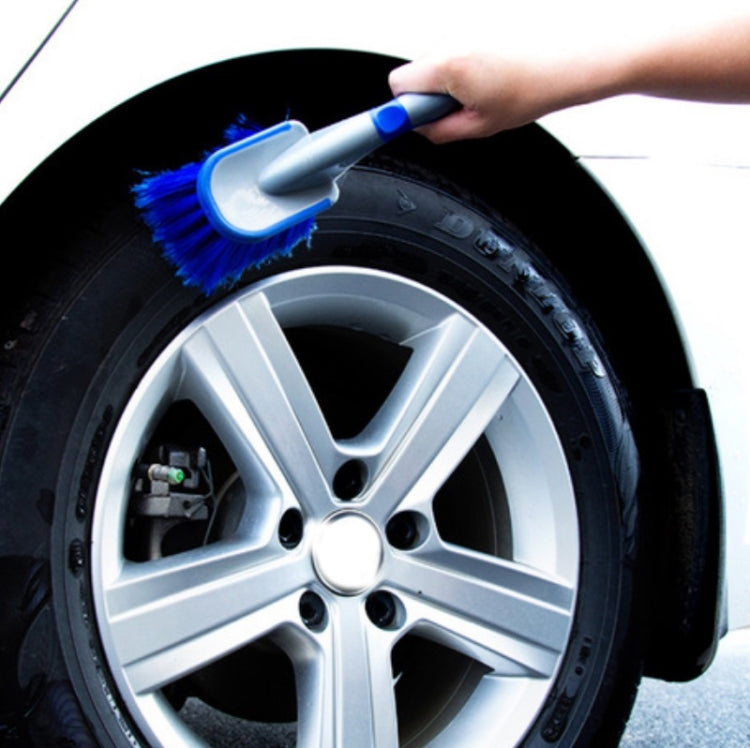 3 PCS Wheel Hub Long-Handled Brush Special Tool For Powerful Decontamination & Cleaning Of Tires, Colour: Blue Straight Brush - Car washing supplies by buy2fix | Online Shopping UK | buy2fix