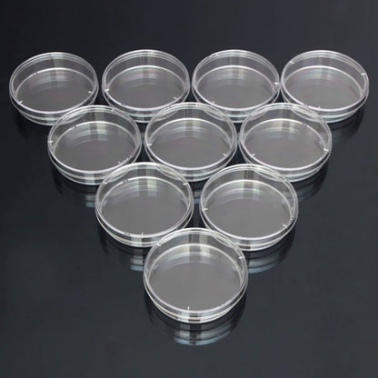 10 PCS Polystyrene Sterile Petri Dishes Bacteria Dish Laboratory Biological Scientific Lab Supplies, Size:60mm - Teaching Resources by buy2fix | Online Shopping UK | buy2fix
