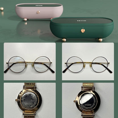 Mini Household Ultrasonic Smart Glasses Jewelry Watch Cleaning Machine(Pink) - Home & Garden by buy2fix | Online Shopping UK | buy2fix