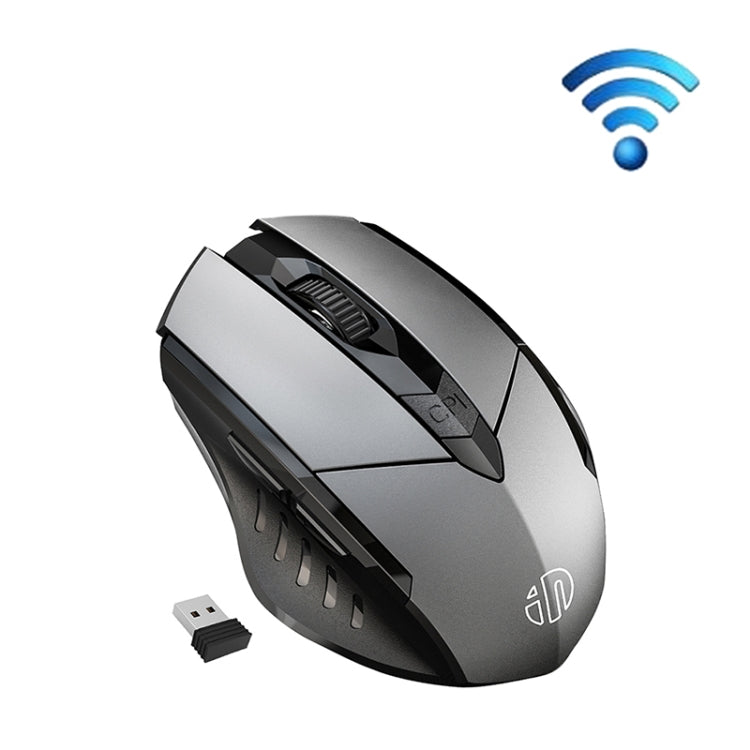 Inphic PM6 6 Keys 1000/1200/1600 DPI Home Gaming Wireless Mechanical Mouse, Colour: Gray Wireless Charging Silent Version - Computer & Networking by Inphic | Online Shopping UK | buy2fix