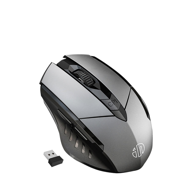 Inphic PM6 6 Keys 1000/1200/1600 DPI Home Gaming Wireless Mechanical Mouse, Colour: Gray Wireless Charging Silent Version - Computer & Networking by Inphic | Online Shopping UK | buy2fix