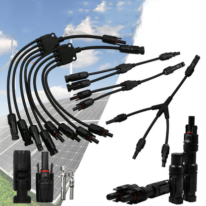 10 Sets MC4 4 in 1 MC4 Photovoltaic Connector Solar Branch Connector Solar Panel Male And Female Plug Accessories - Consumer Electronics by buy2fix | Online Shopping UK | buy2fix