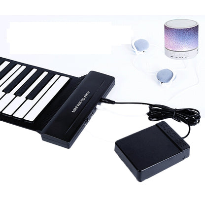 MIDI88 88-Key Hand-Rolled Foldable Piano Professional MIDI Soft Keyboard Simulated Practice Portable Electronic Piano(Black English) - Keyboard Instruments by buy2fix | Online Shopping UK | buy2fix