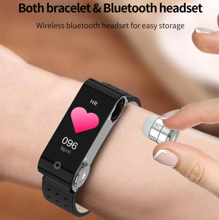 L890 1.14 inch TFT Color Screen Sports Bracelet with Bluetooth Headset, Support Call Reminder/Heart Rate Measurement/Blood Pressure Monitoring/Body Temperature Measurement(Blue) - Smart Wear by buy2fix | Online Shopping UK | buy2fix