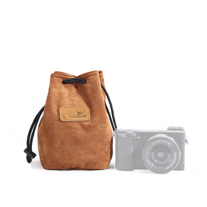 S.C.COTTON Liner Shockproof Digital Protection Portable SLR Lens Bag Micro Single Camera Bag Square Khaki S - Lens Bag by S.C.COTTON | Online Shopping UK | buy2fix