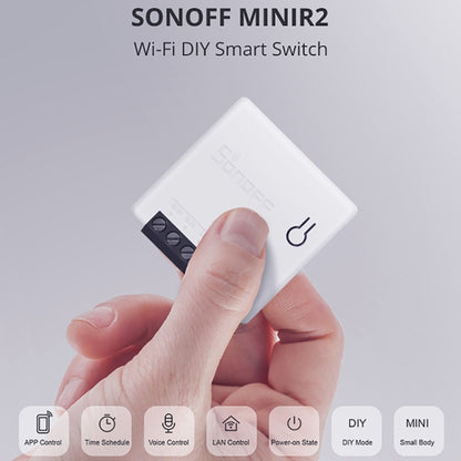 Sonoff MINIR2 Dual-Control WIFI Smart Switch DIY Small Modification Parts - Smart Switch by Sonoff | Online Shopping UK | buy2fix