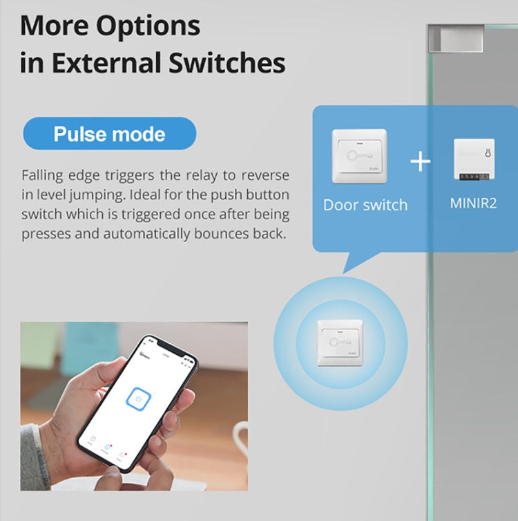 Sonoff MINIR2 Dual-Control WIFI Smart Switch DIY Small Modification Parts - Smart Switch by Sonoff | Online Shopping UK | buy2fix