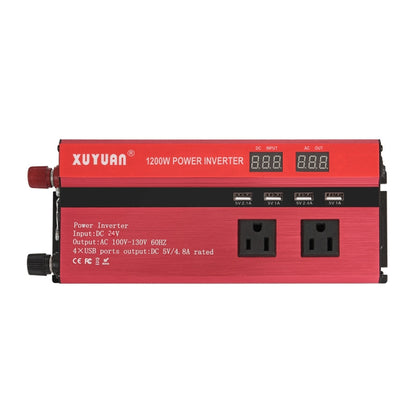 XUYUAN 1200W Car Inverter with Display Converter, US Plug, Specification: 24V to 110V -  by XUYUAN | Online Shopping UK | buy2fix