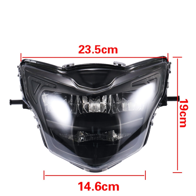 Motorcycle LED Retro Headlights LED Far Near Beam Lights For Yamaha LC135 V2-V6(Smoked Glass) - Headlights by buy2fix | Online Shopping UK | buy2fix