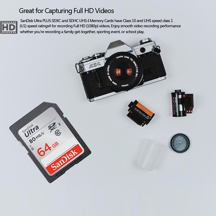 SanDisk Video Camera High Speed Memory Card SD Card, Colour: Silver Card, Capacity: 64GB - SD Card by SanDisk | Online Shopping UK | buy2fix