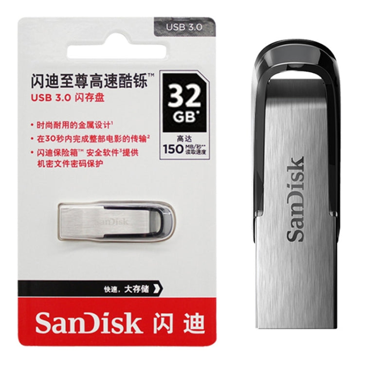 SanDisk CZ73 USB 3.0 High Speed Metal U Disk, Capacity: 32GB(Black) - USB Flash Drives by SanDisk | Online Shopping UK | buy2fix