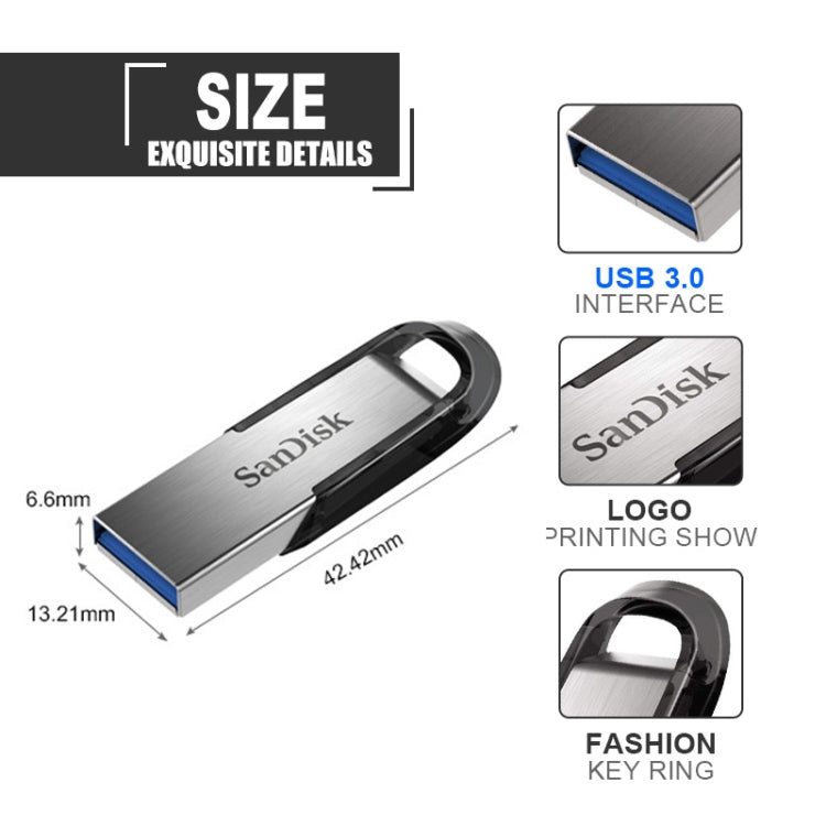 SanDisk CZ73 USB 3.0 High Speed Metal U Disk, Capacity: 32GB(Black) - USB Flash Drives by SanDisk | Online Shopping UK | buy2fix