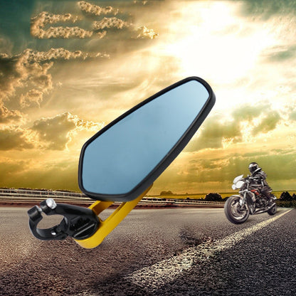 Electric Bike Motorcycle Modified Reversing Retro Rearview Handle Mirror All Aluminum Reflective Rearview Mirror(Blue) - Side Mirrors by buy2fix | Online Shopping UK | buy2fix