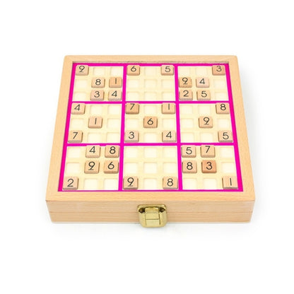 3 In1 Children Multifunctional Sudoku Board Game Puzzle Board Game(Pink) - Table Games by buy2fix | Online Shopping UK | buy2fix